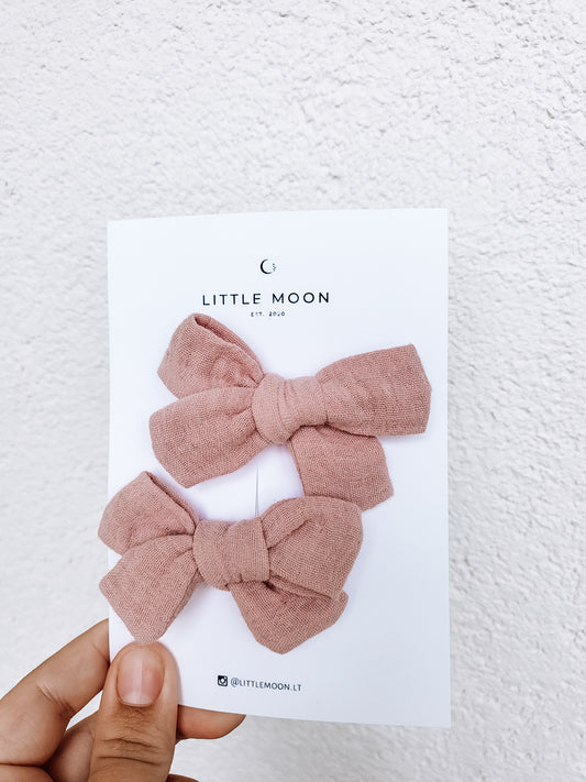 Midi kaspinėliai plaukų segtukai arba gumytės Pink Daisy