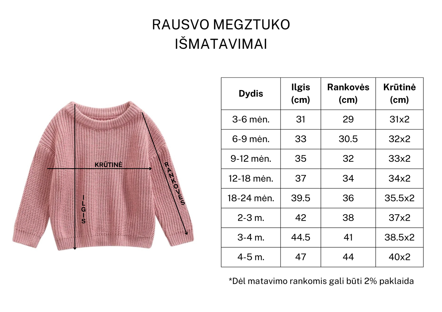 Vardinis megztukas RAUSVAS